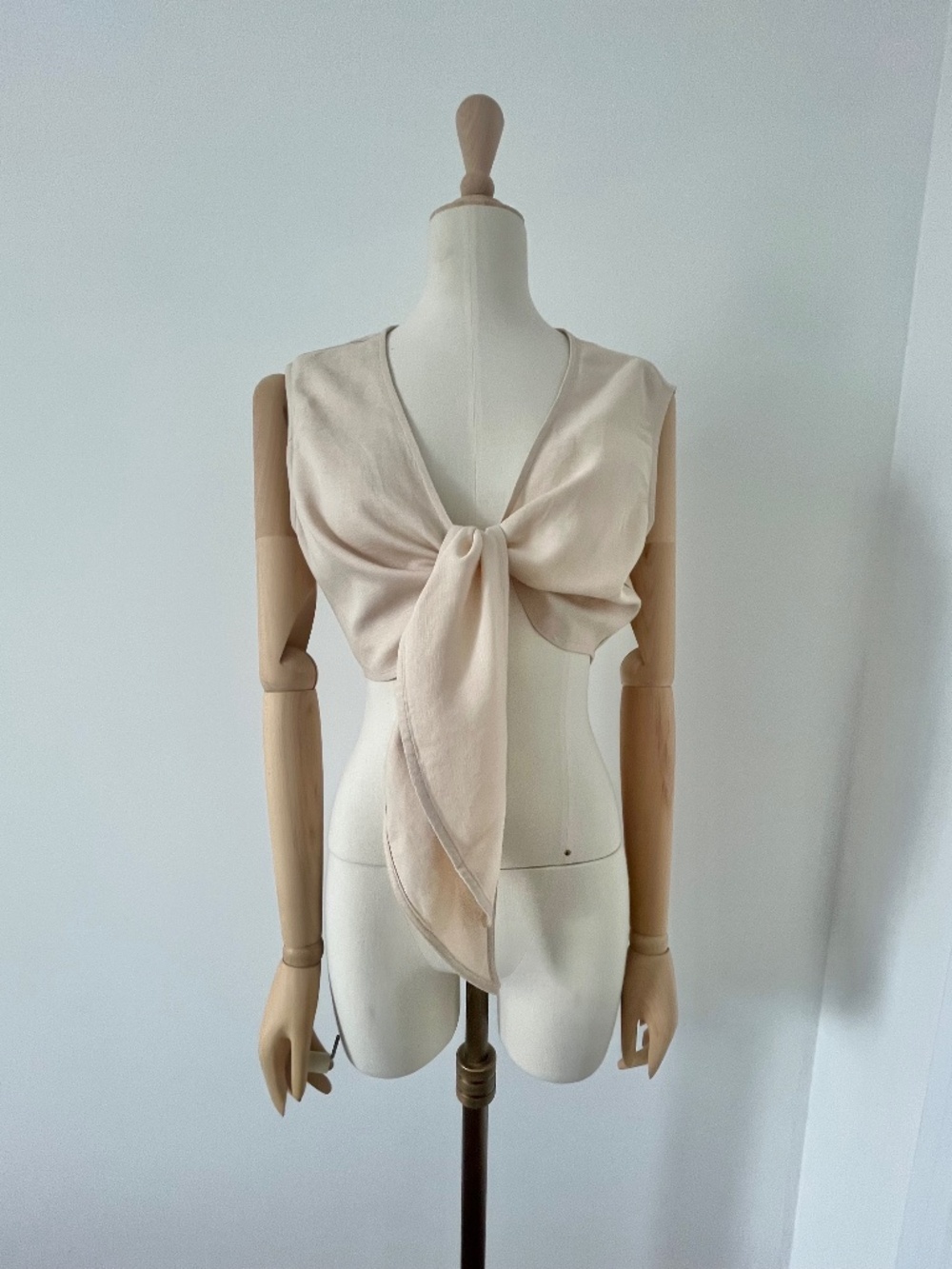 Front tie crop top